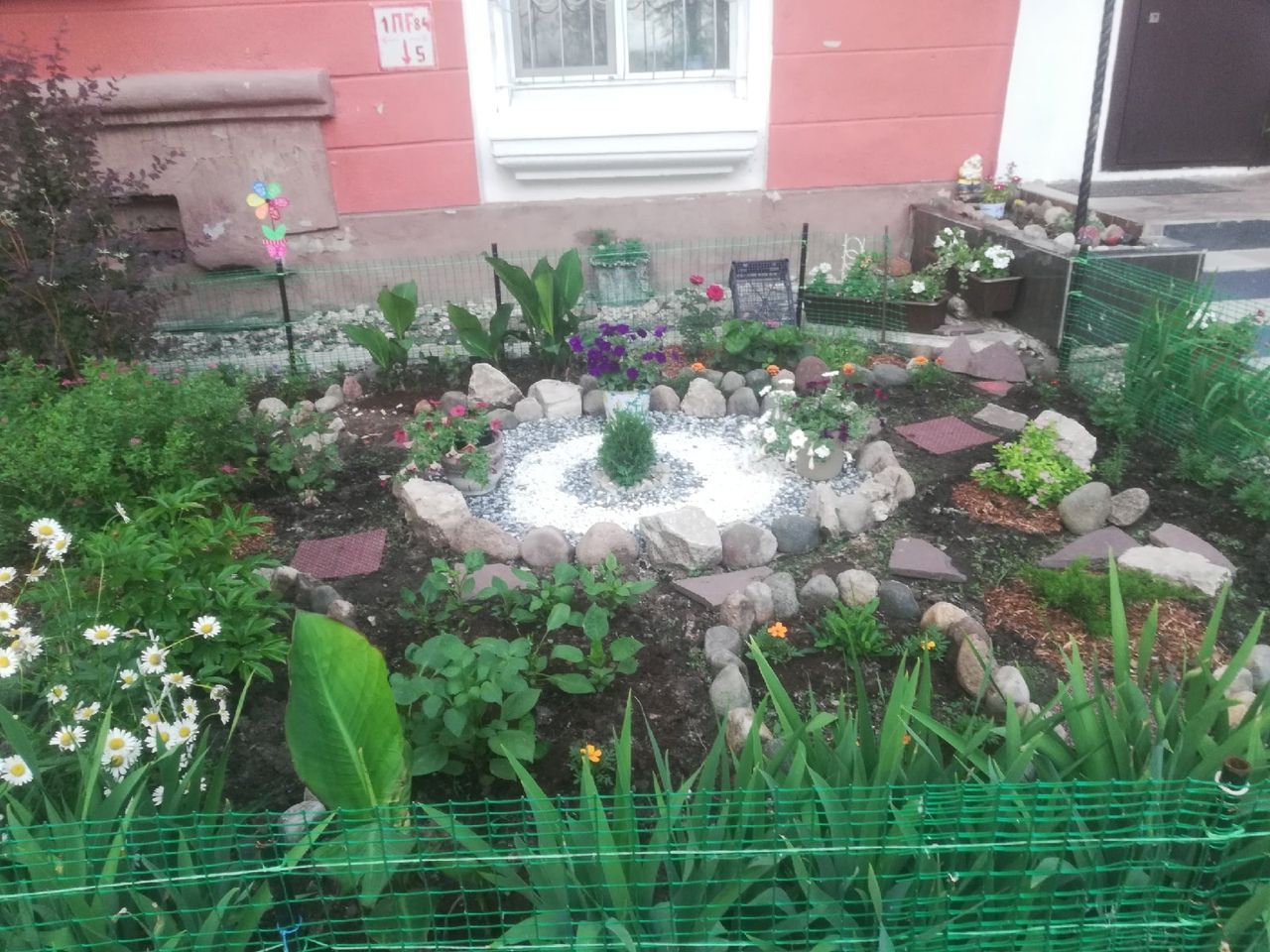 Фото необычного палисадника в моем городе